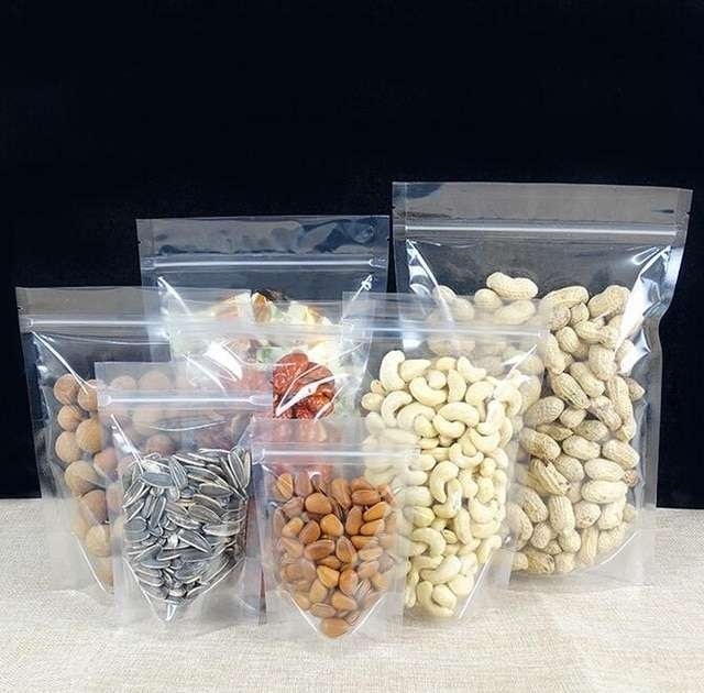 sacos zip lock de plástico alimento